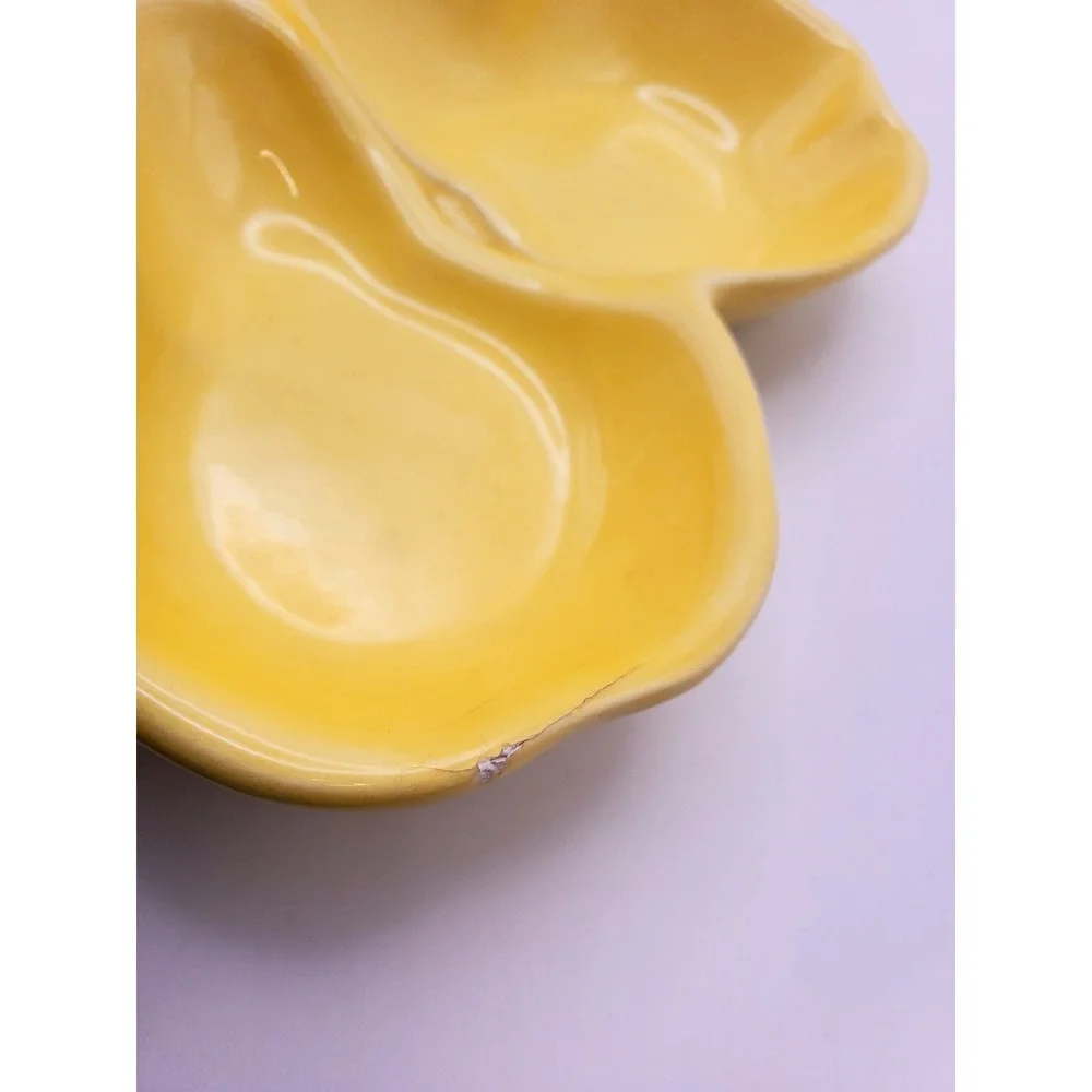 Vintage 1940s Belmar California Pottery Double Pear Dish USA 320